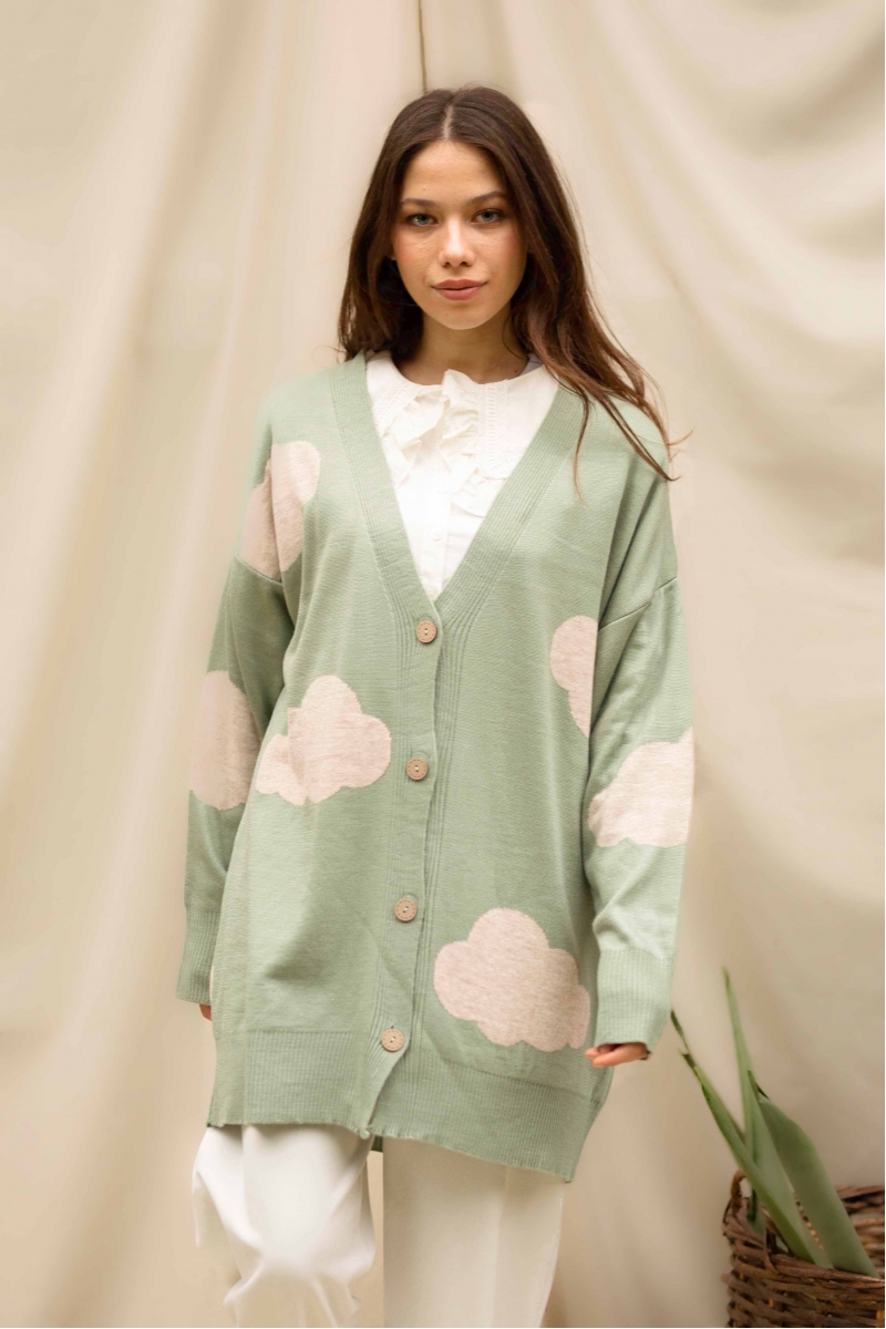 Alisson Mint Yeşili Hırka