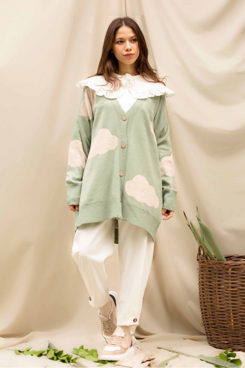 Alisson Mint Yeşili Hırka