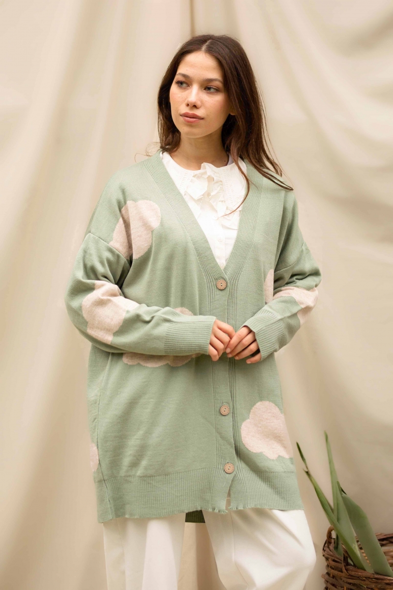 Alisson Mint Yeşili Hırka