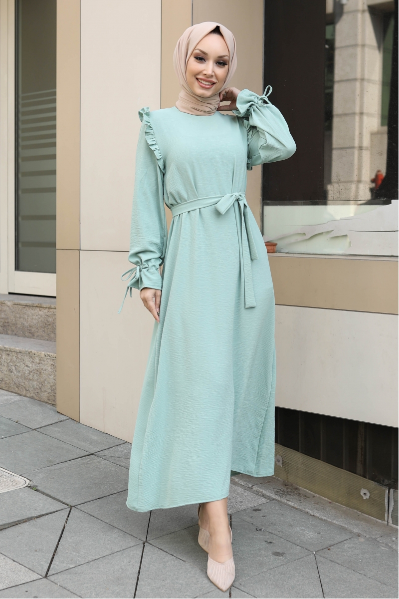 Almeda Mint Yeşili Elbise