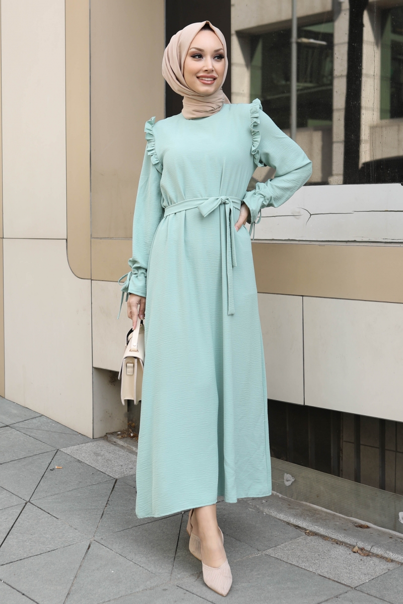 Almeda Mint Yeşili Elbise