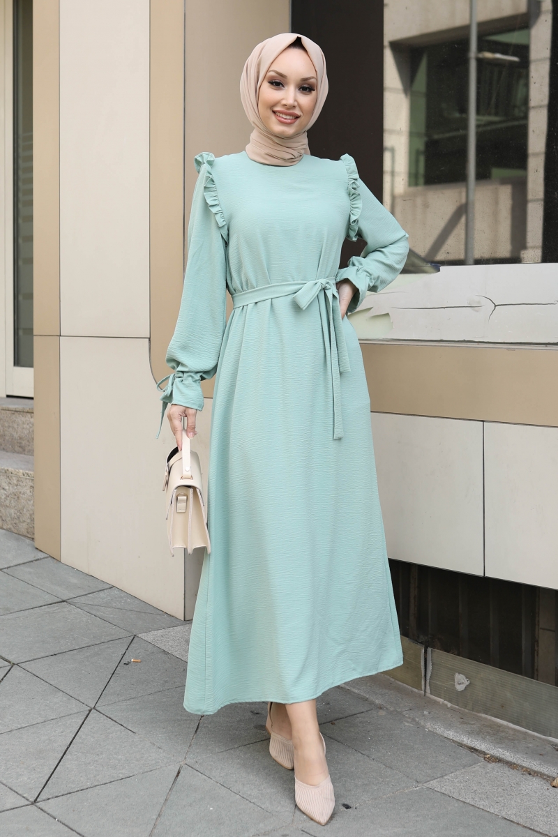 Almeda Mint Yeşili Elbise
