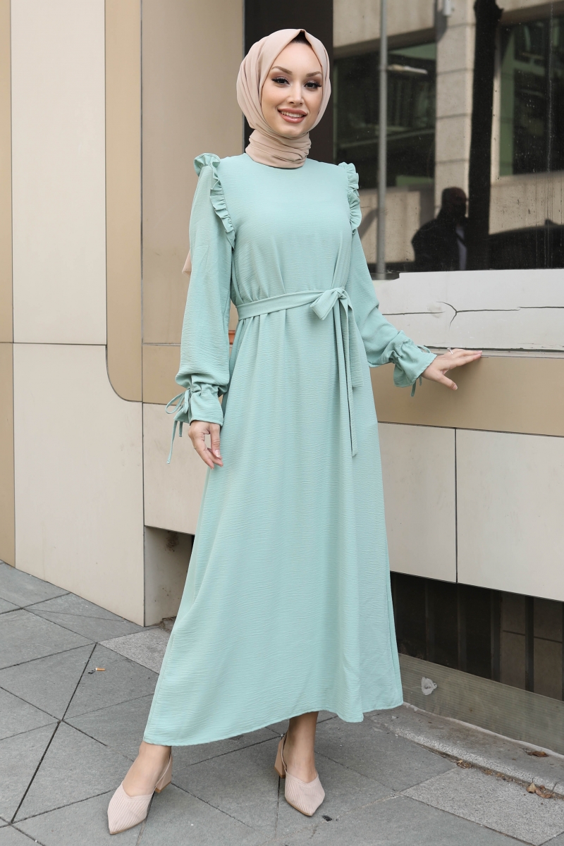 Almeda Mint Yeşili Elbise