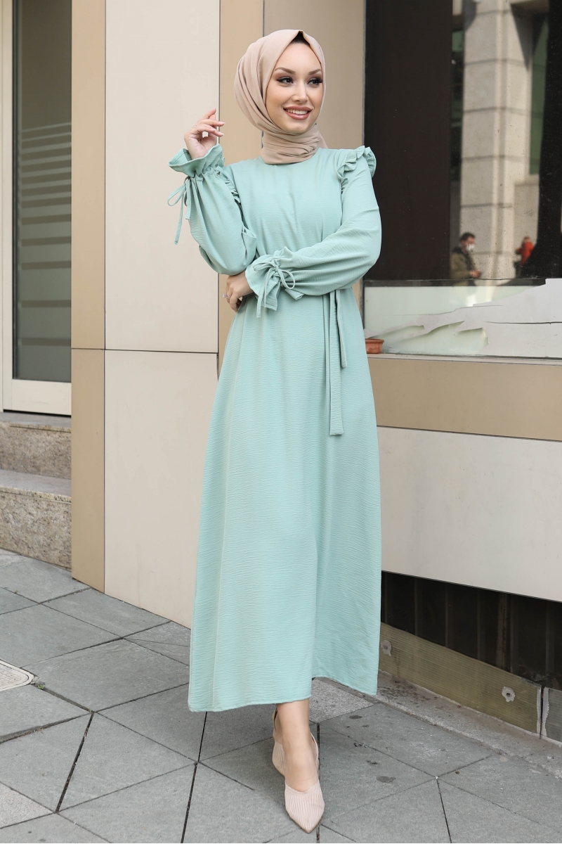 Almeda Mint Yeşili Elbise