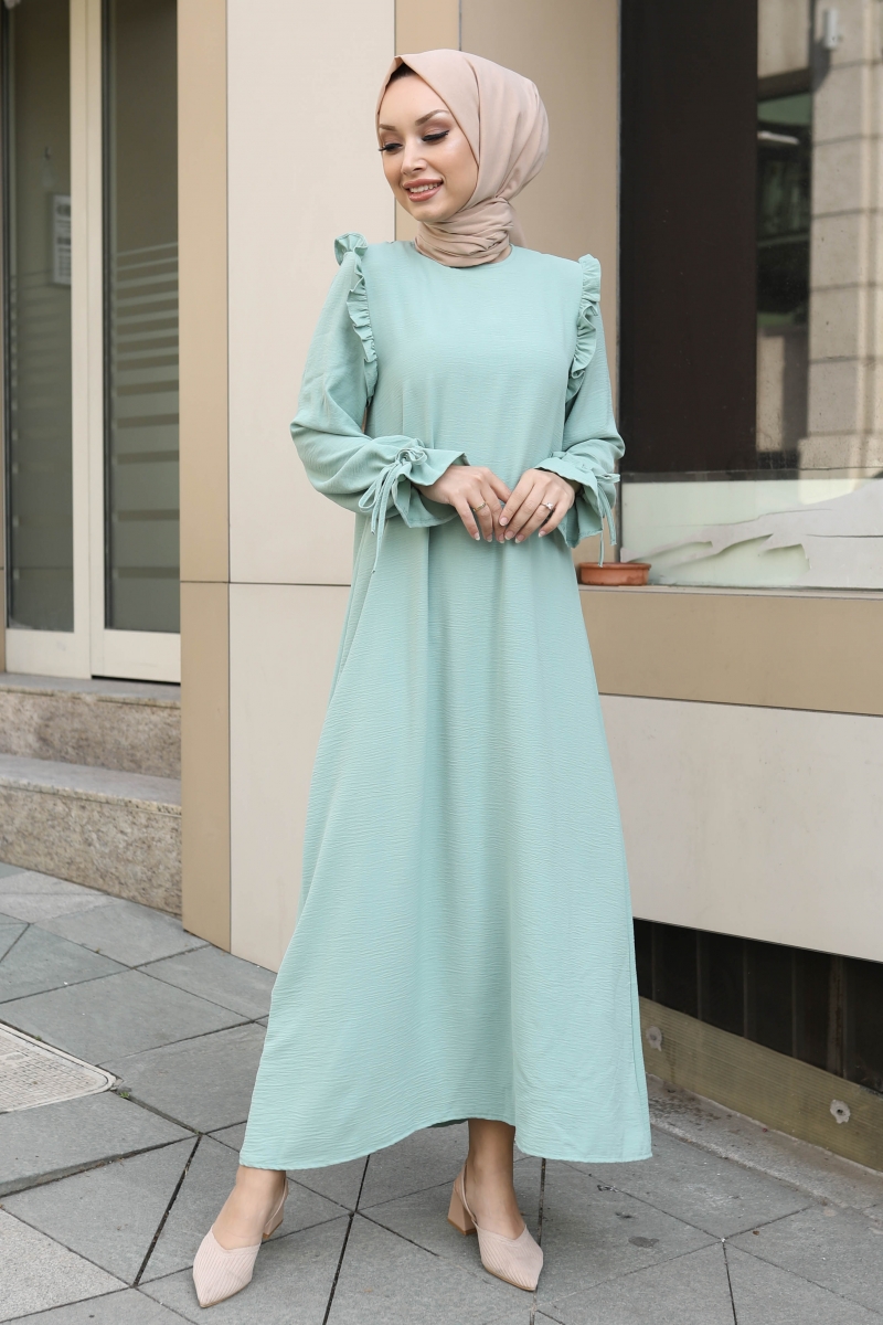 Almeda Mint Yeşili Elbise