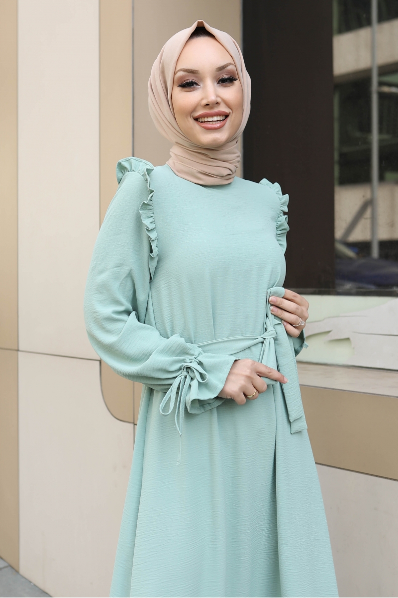 Almeda Mint Yeşili Elbise