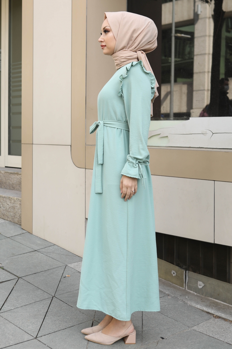 Almeda Mint Yeşili Elbise