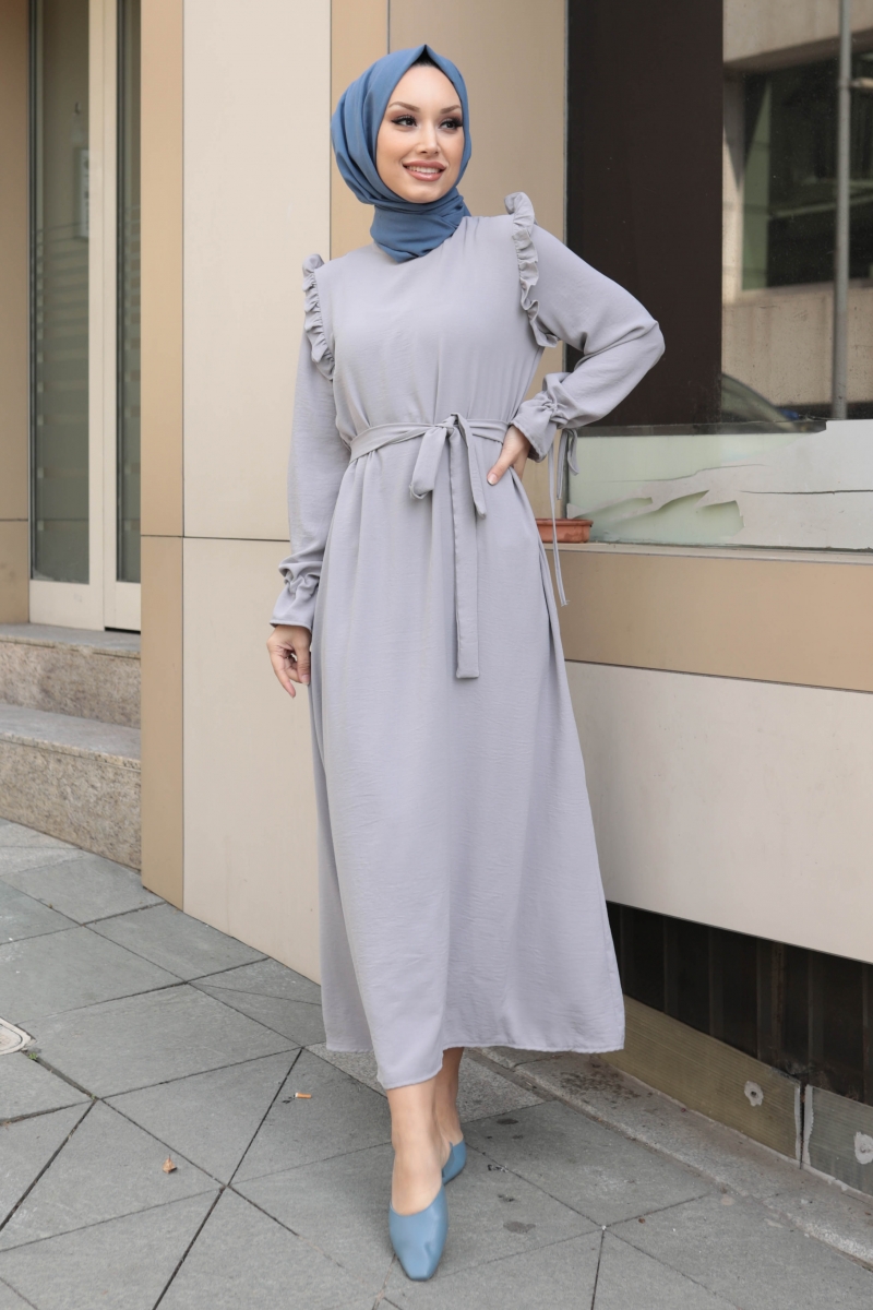 Almeda Gri Elbise