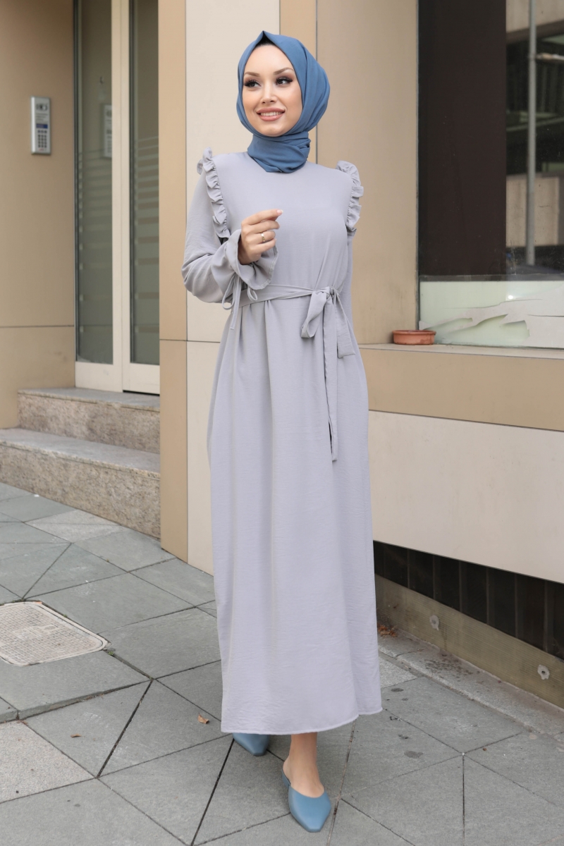 Almeda Gri Elbise