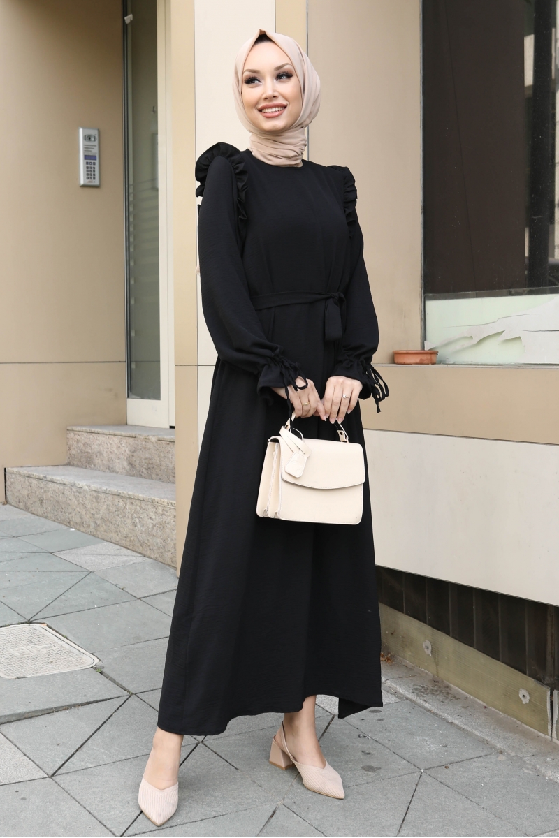 Almeda Siyah Elbise