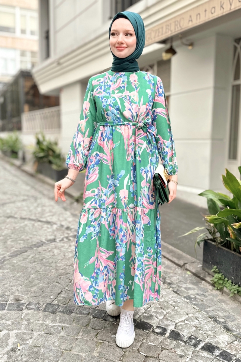 Alvena Yeşil Elbise