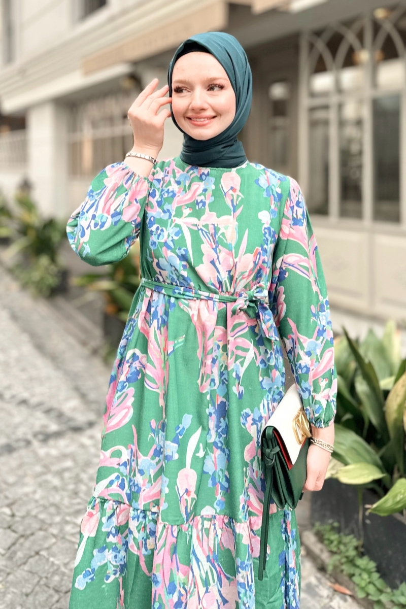 Alvena Yeşil Elbise