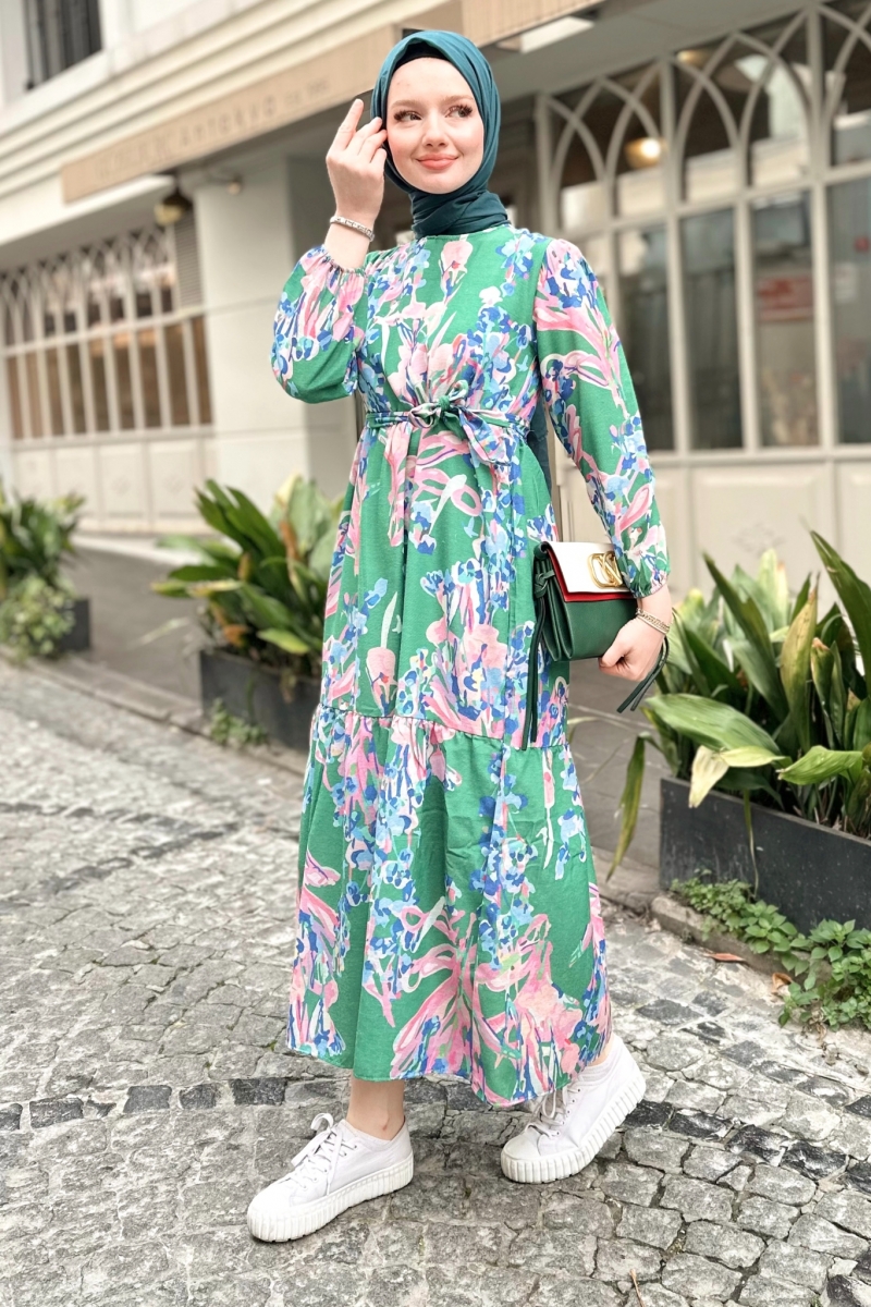 Alvena Yeşil Elbise