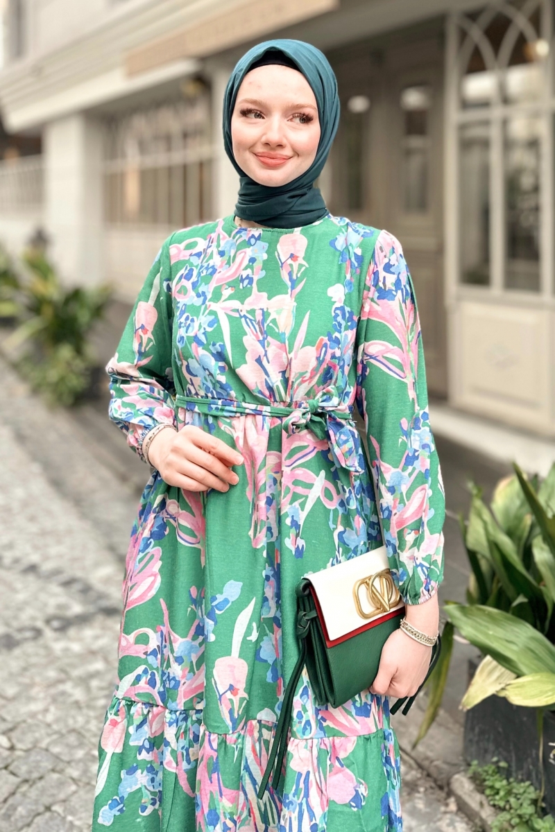 Alvena Yeşil Elbise