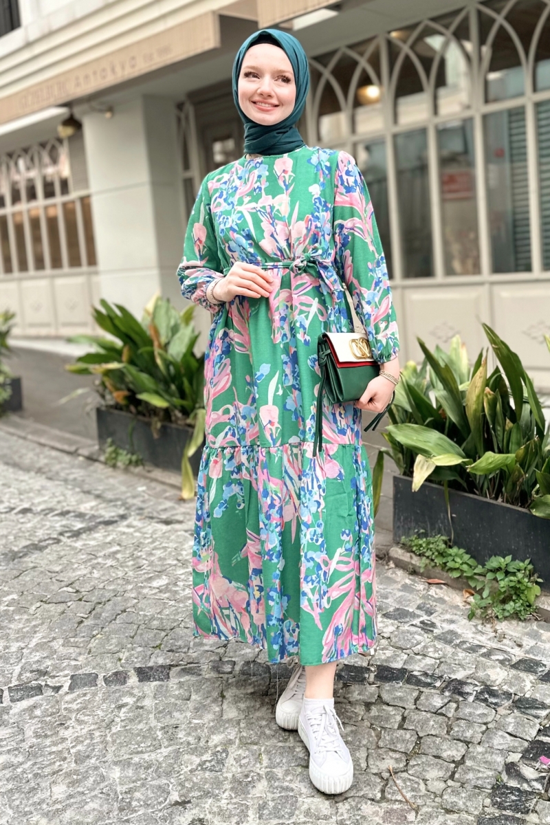 Alvena Yeşil Elbise