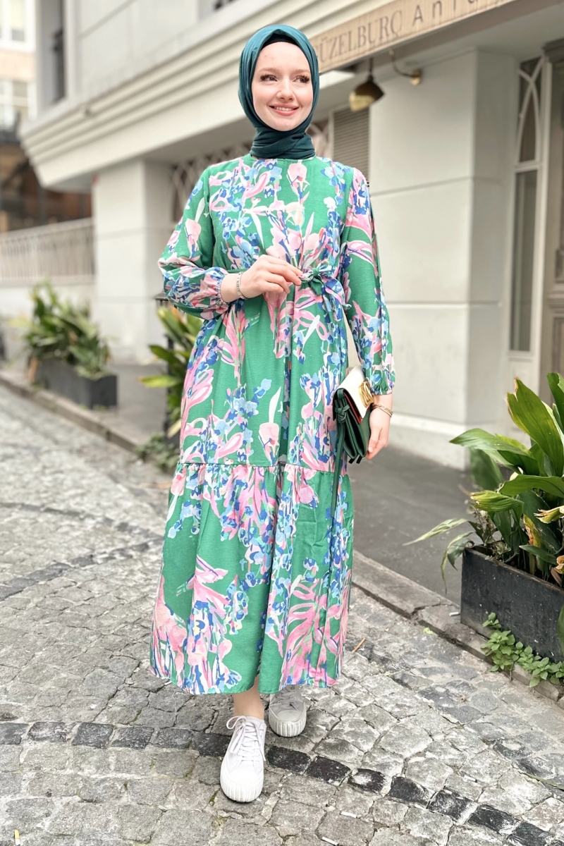 Alvena Yeşil Elbise