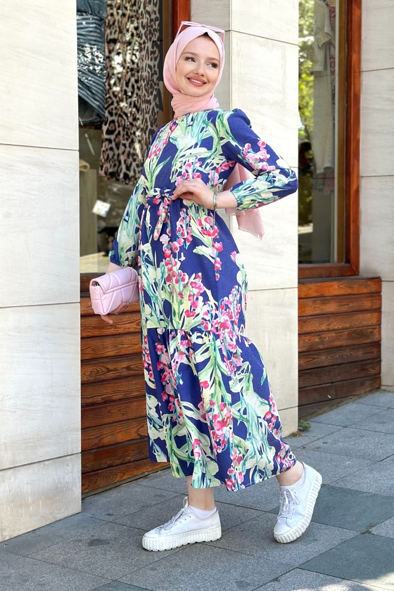 Alvena Saks Mavisi Elbise