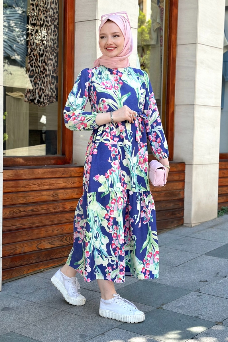 Alvena Saks Mavisi Elbise