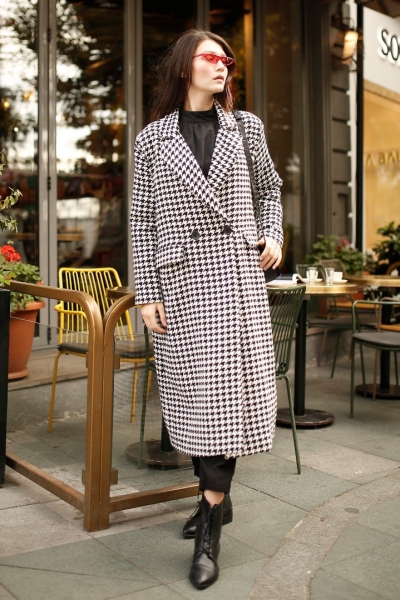 Alwis Beyaz Kaz Ayağı Kaban