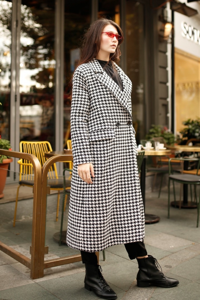 Alwis Beyaz Kaz Ayağı Kaban