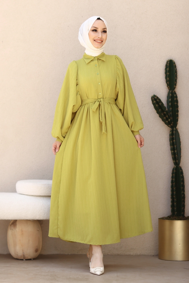 Andy Yağ Yeşili Elbise