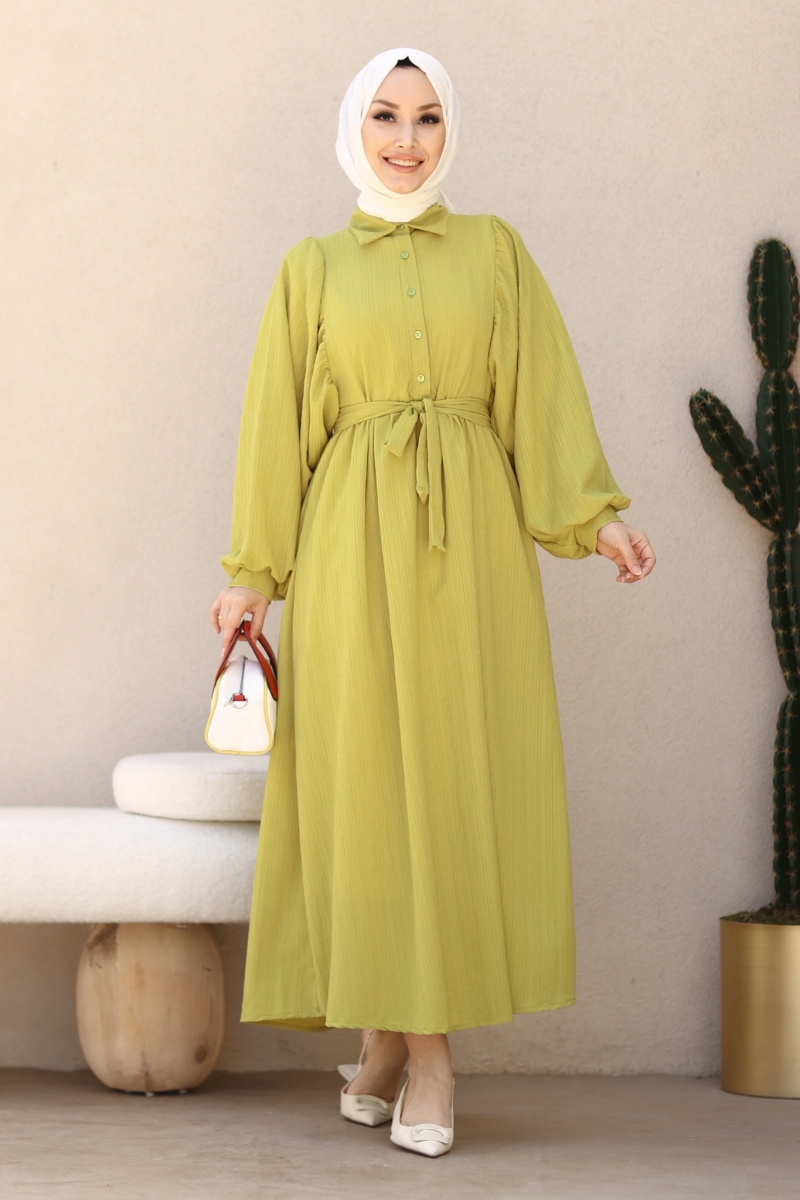 Andy Yağ Yeşili Elbise