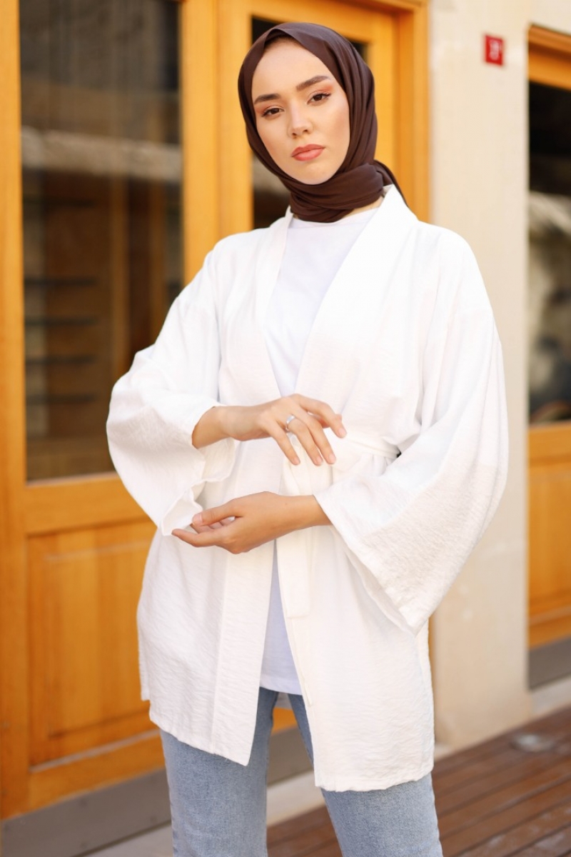 Anelka Beyaz Kimono