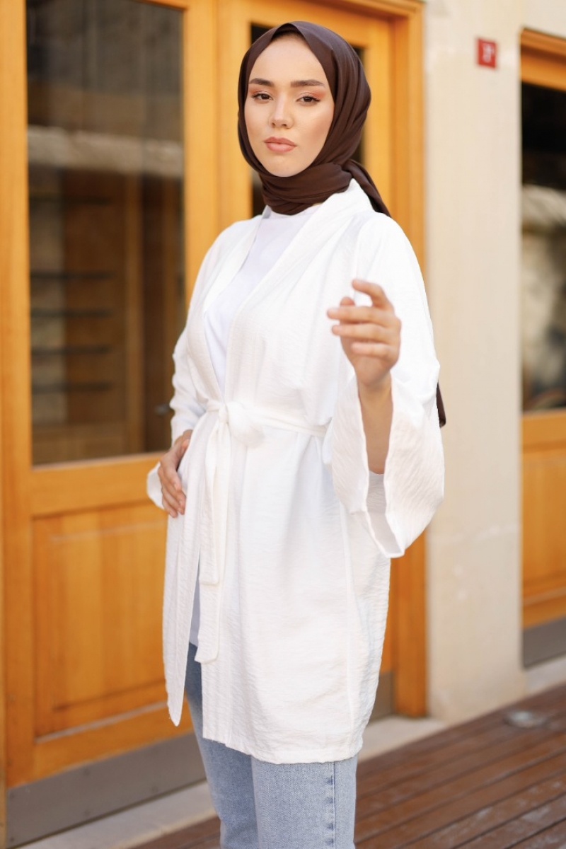 Anelka Beyaz Kimono
