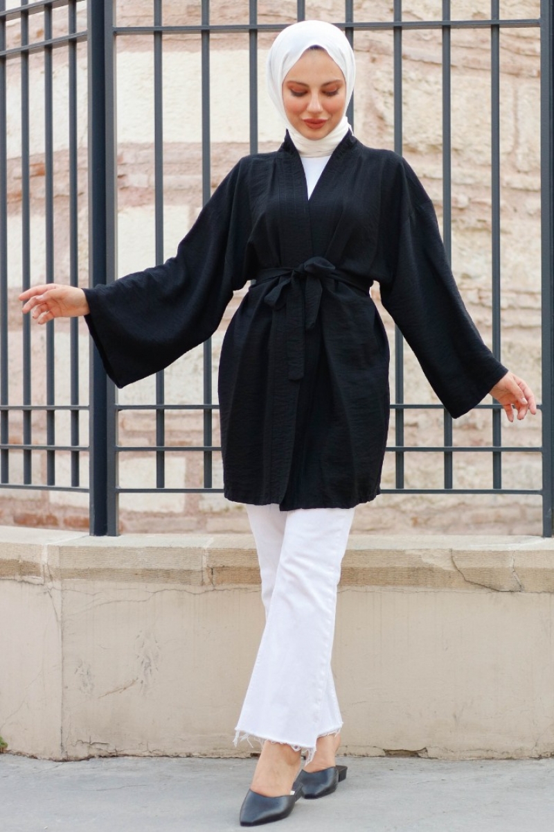 Anelka Siyah Kimono