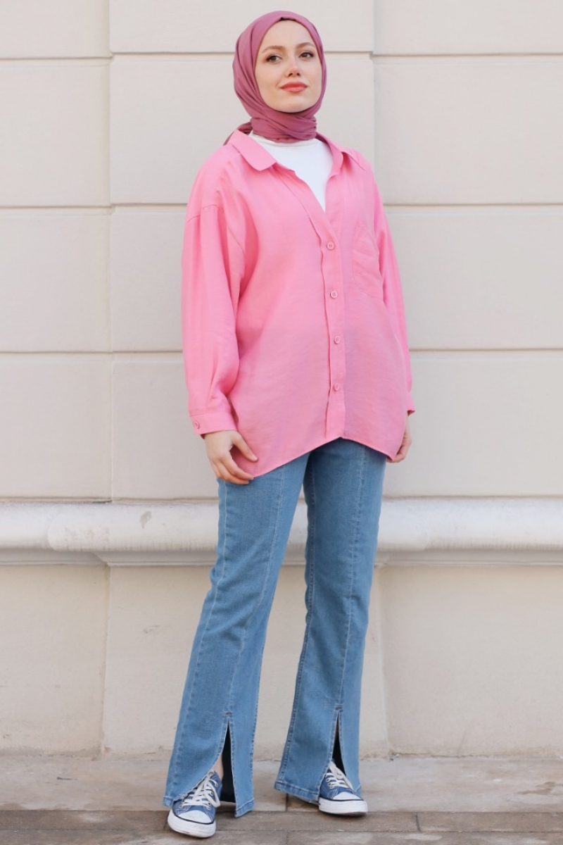 Aneska Pembe Gömlek