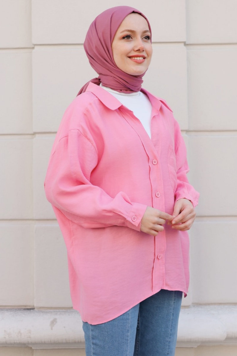 Aneska Pembe Gömlek
