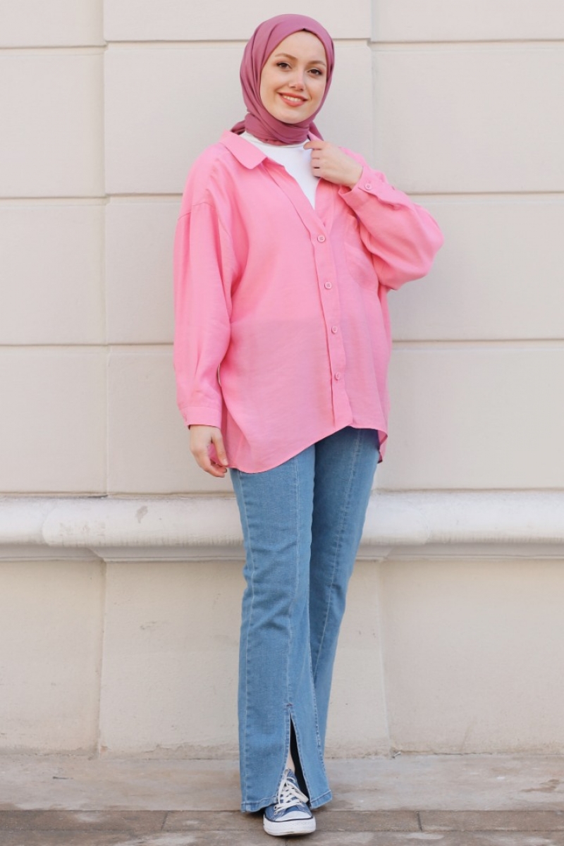 Aneska Pembe Gömlek