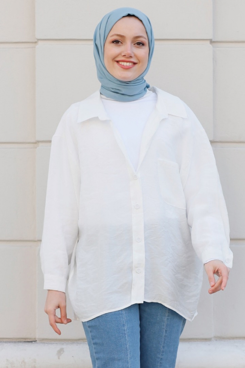 Aneska Beyaz Gömlek