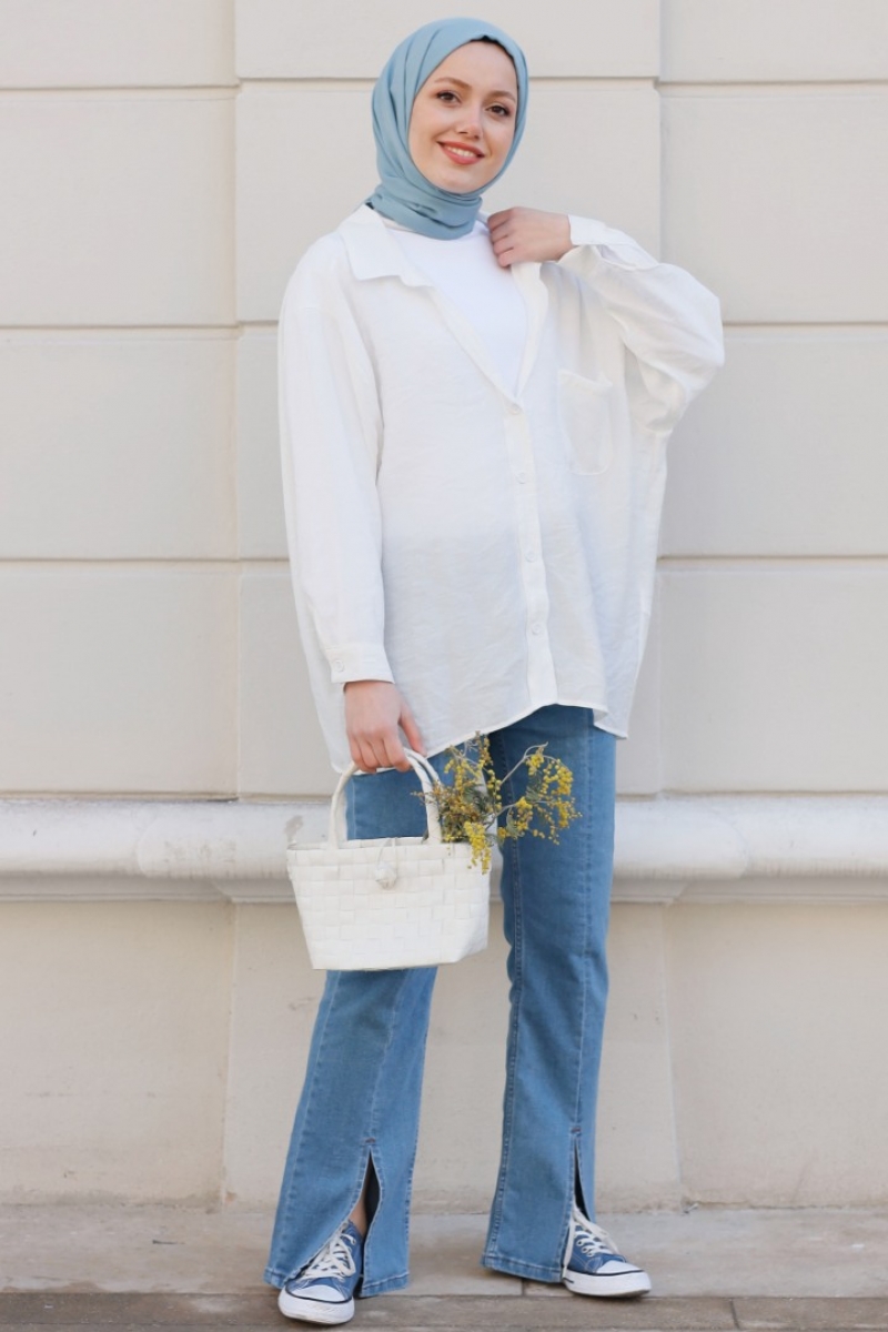 Aneska Beyaz Gömlek