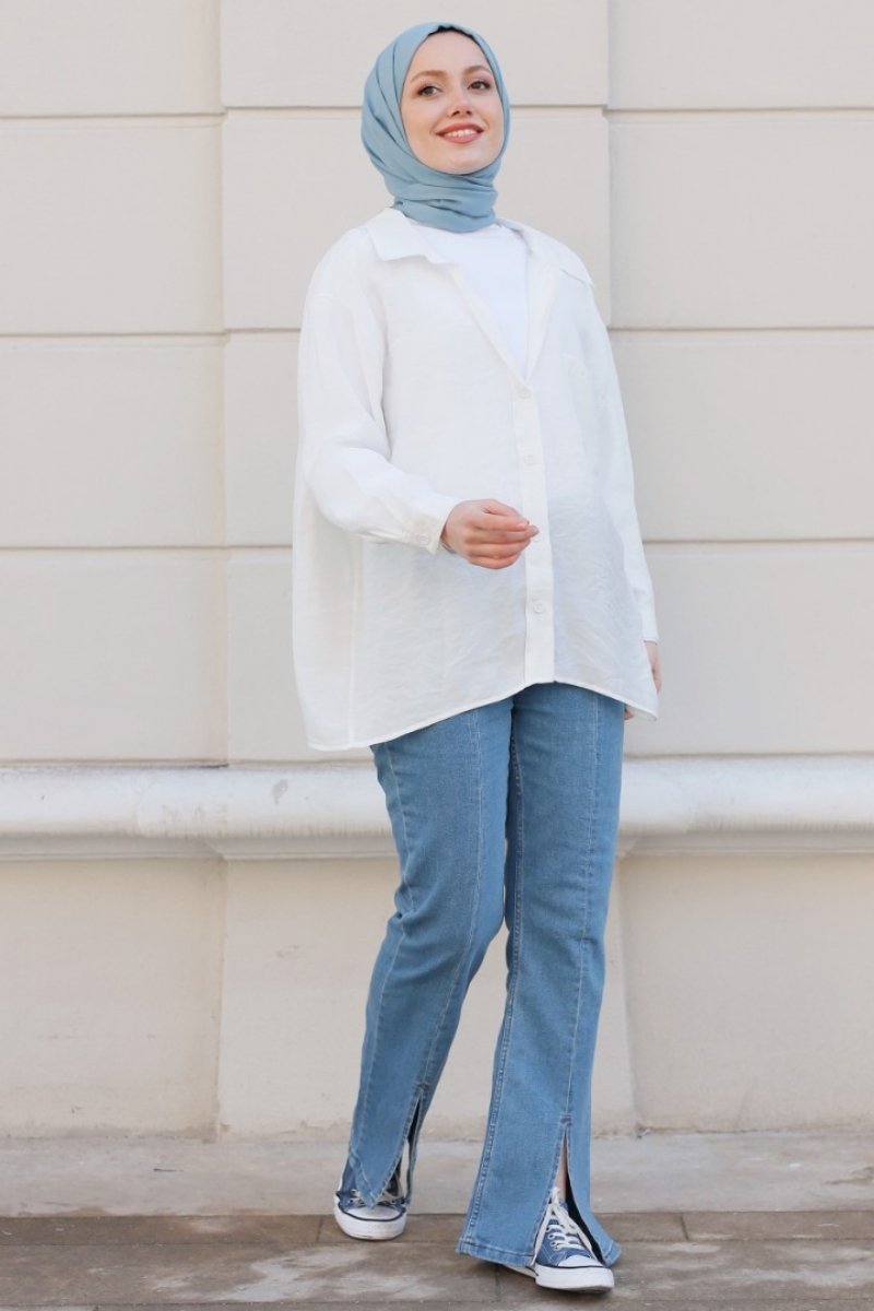 Aneska Beyaz Gömlek