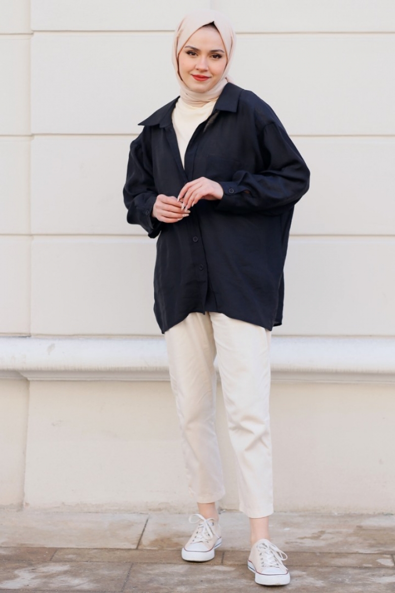 Aneska Siyah Gömlek