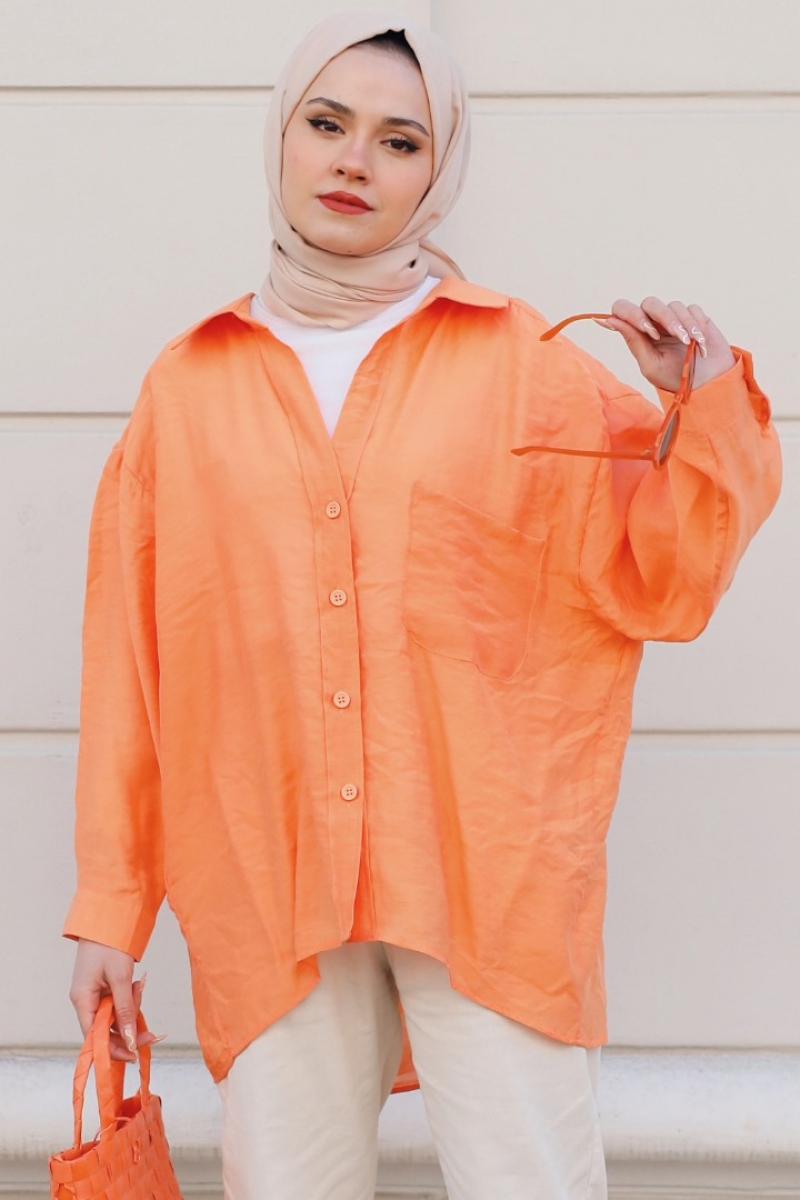 Aneska Turuncu Gömlek
