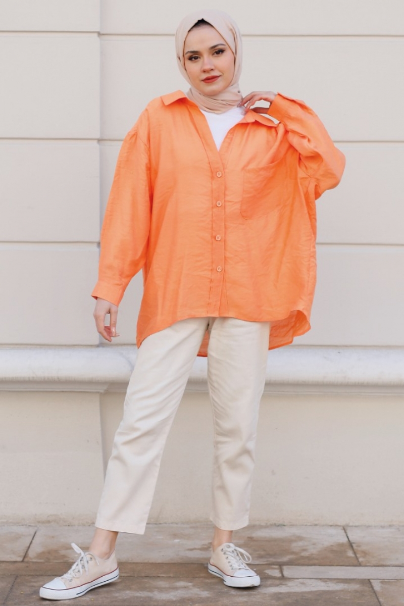 Aneska Turuncu Gömlek