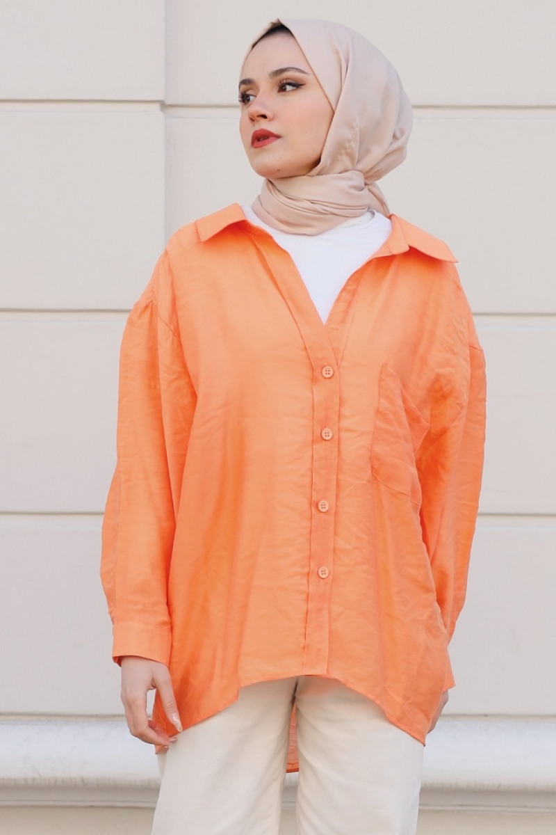 Aneska Turuncu Gömlek