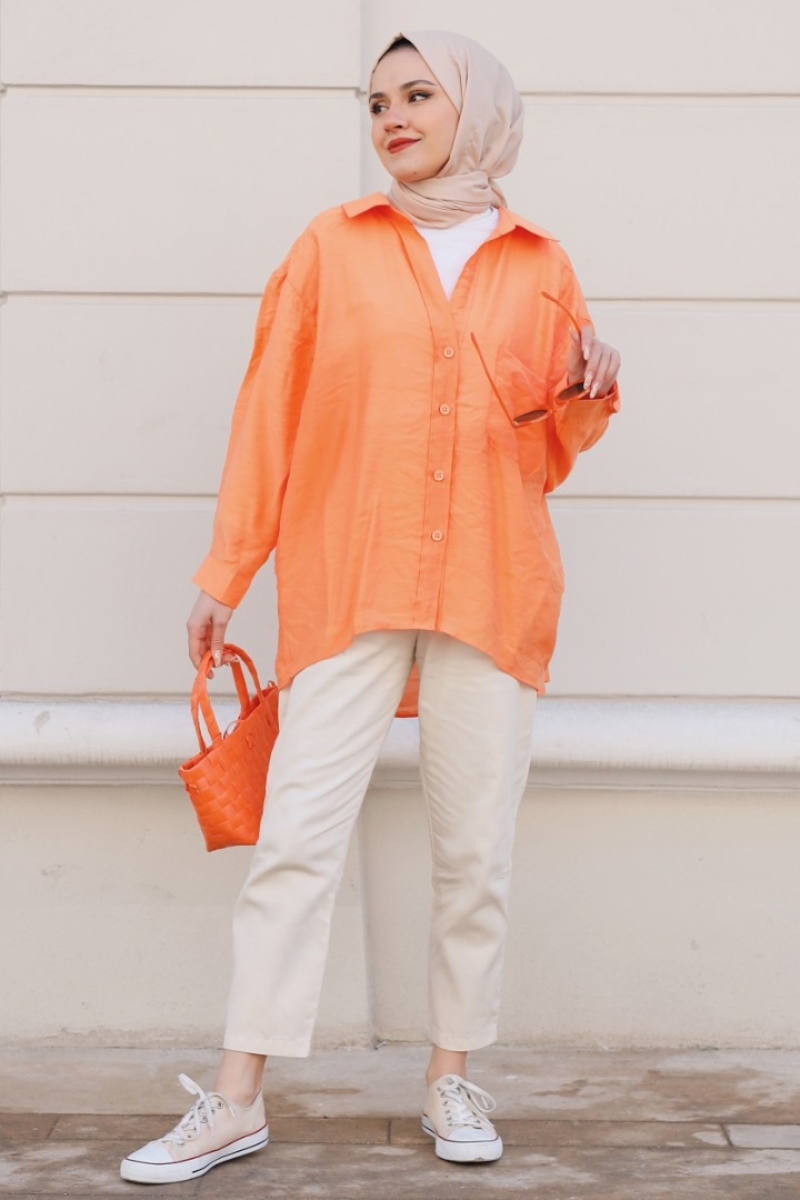 Aneska Turuncu Gömlek