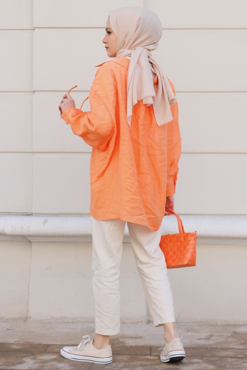 Aneska Turuncu Gömlek