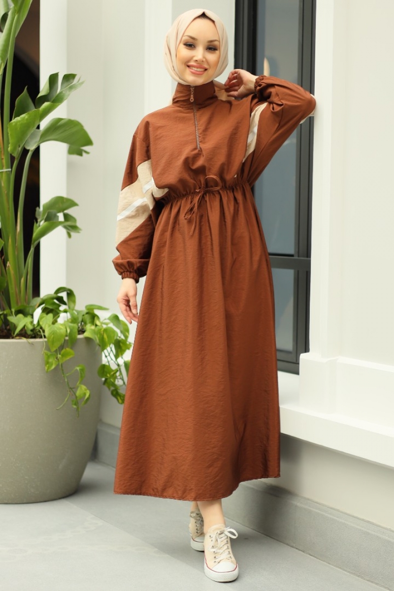 Aneta Kahverengi Elbise