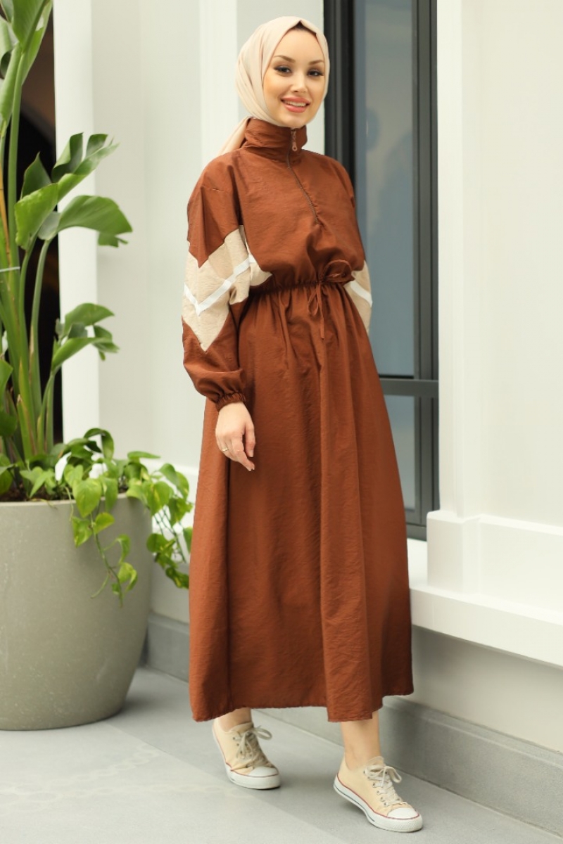 Aneta Kahverengi Elbise