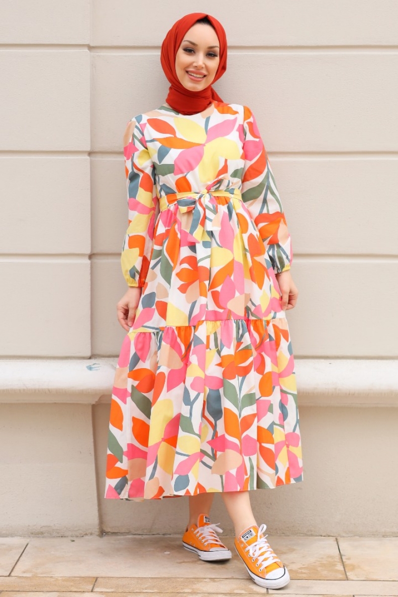 Anjeli Turuncu Elbise