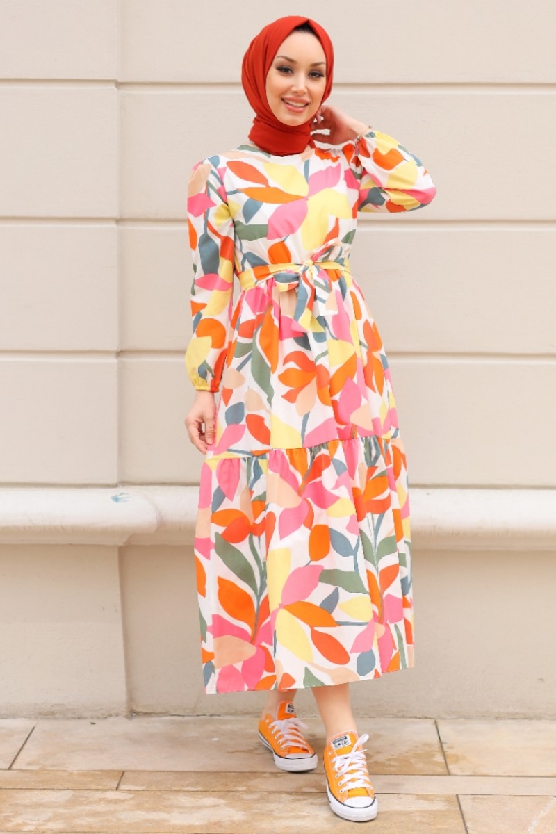 Anjeli Turuncu Elbise