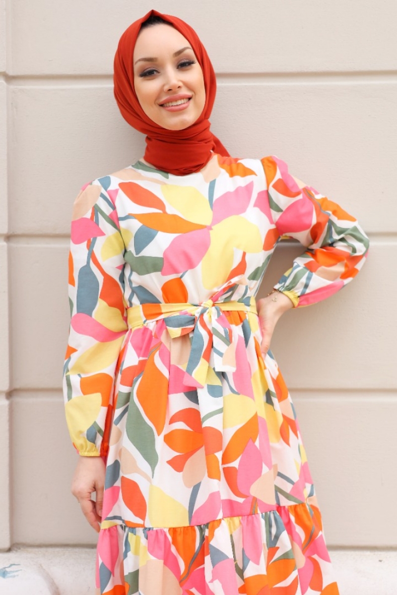 Anjeli Turuncu Elbise