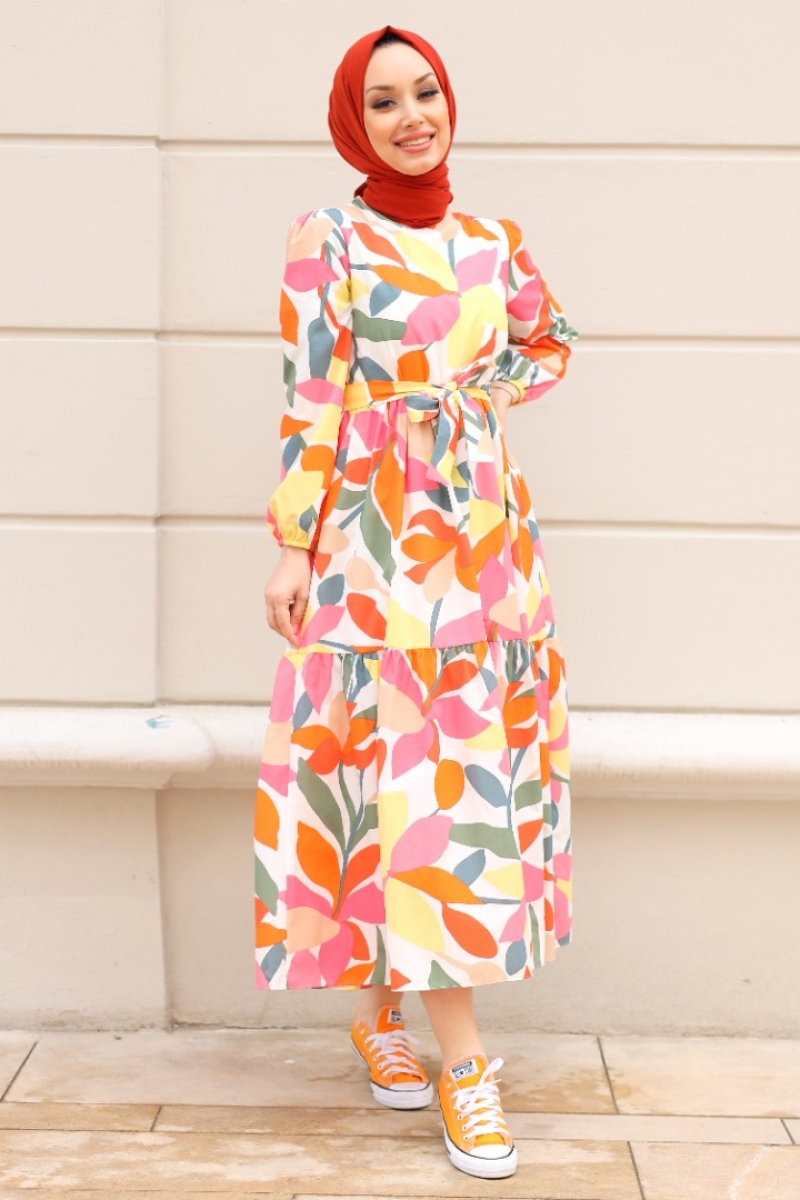 Anjeli Turuncu Elbise