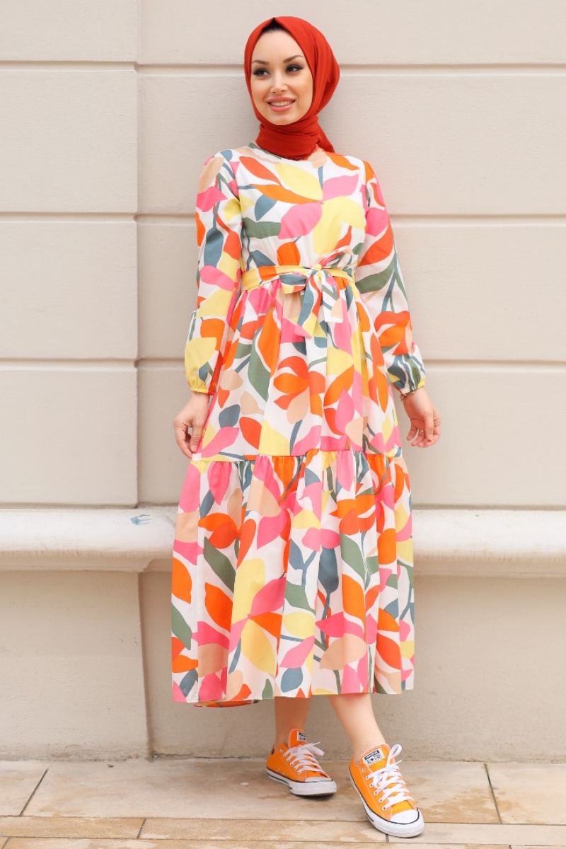 Anjeli Turuncu Elbise