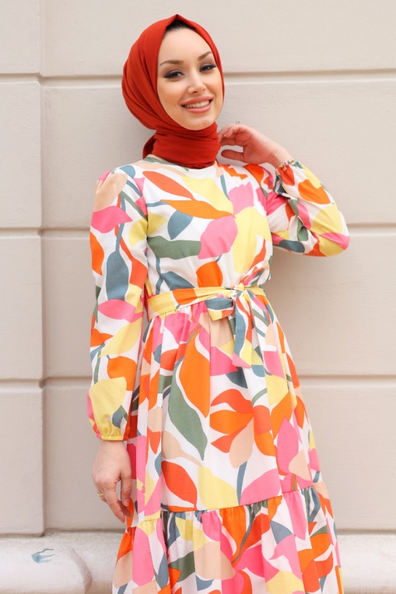 Anjeli Turuncu Elbise