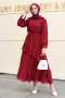 Antona Bordo Şifon Elbise